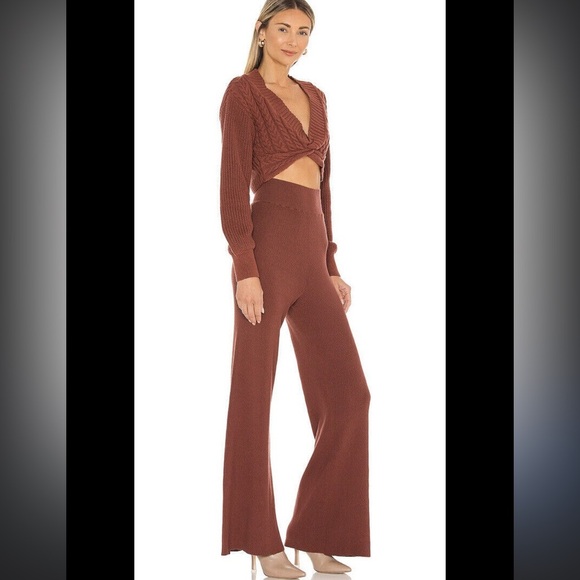 Free People Emilie Sweater Set in
Cherry Cola NWT $168 casual revolve fall knit - Picture 2 of 12